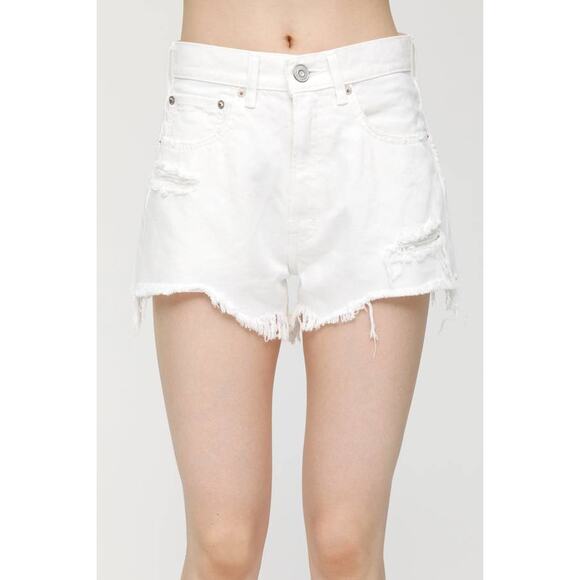 MOUSSY Montclair High Rise Shorts White Distressed 540FSC11-2580 Size 29 NEW NWT - Picture 3 of 8